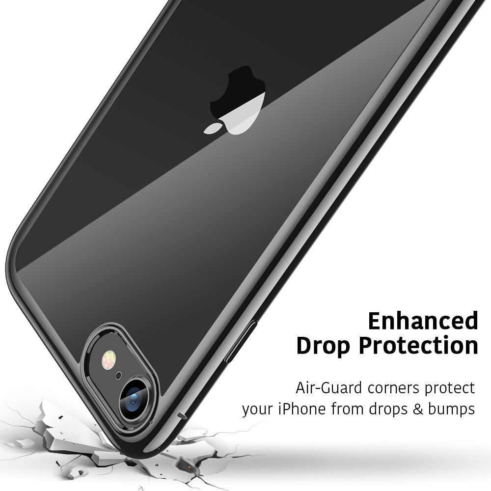 etui silikonowe Esr Essential Crown Czarne Apple iPhone 7 / 7