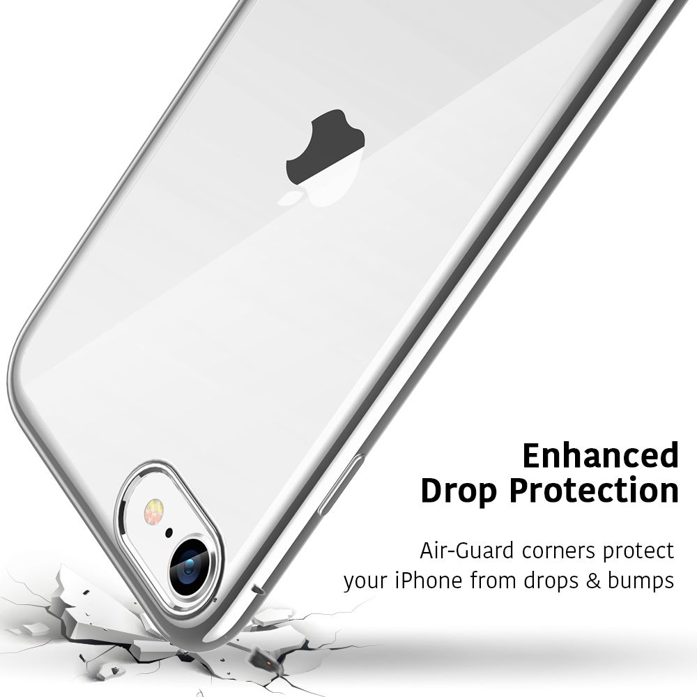 etui silikonowe Esr Essential Crown Srebrne Apple iPhone 7 / 7