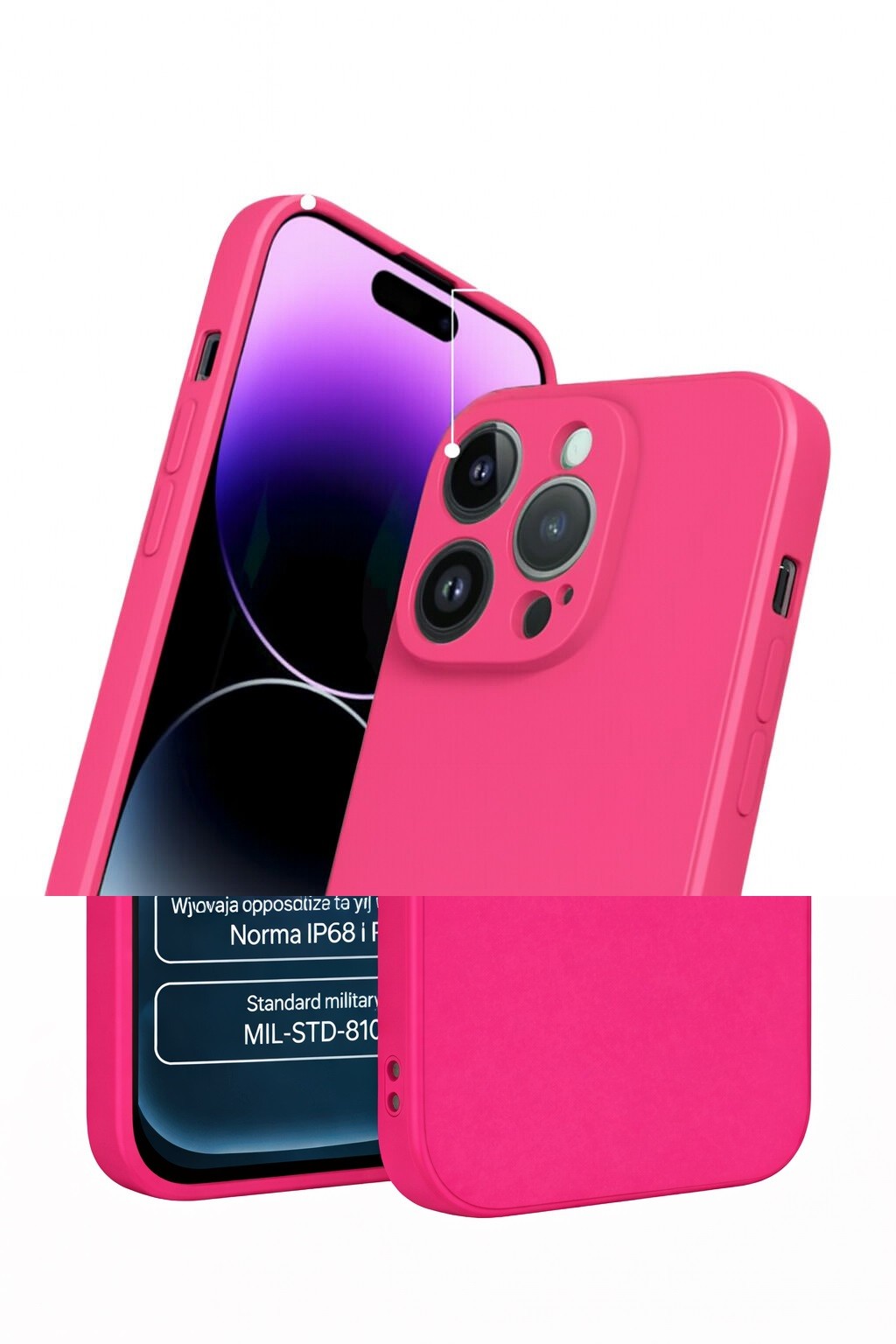 Etui silikonowe na ty� plecki z ochron� aparatu r�owe Oppo A6 Pro 5G / 2
