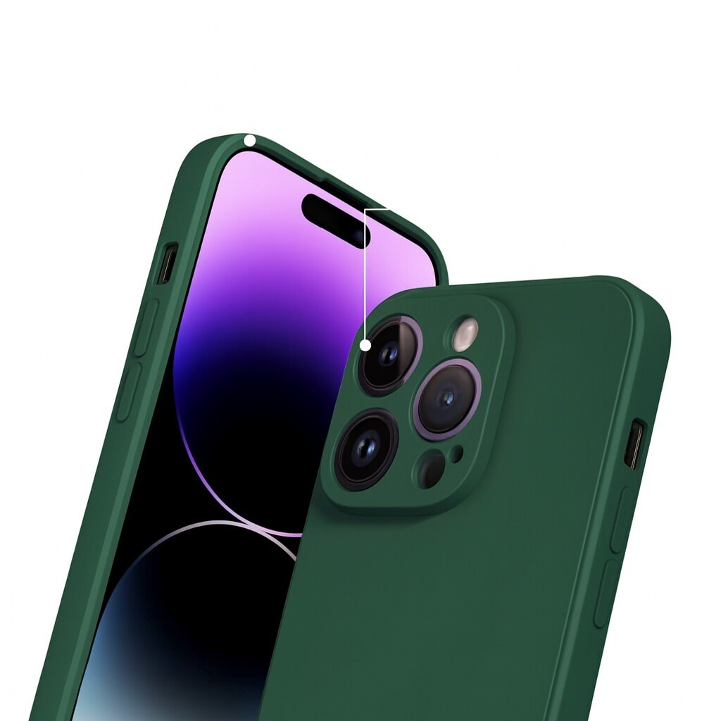 Etui silikonowe na ty� plecki z ochron� aparatu zielone Oppo A6 Pro 5G / 2