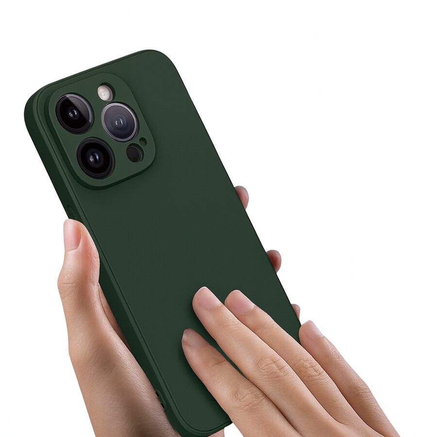 Etui silikonowe na ty� plecki z ochron� aparatu zielone Motorola Edge 70 / 5