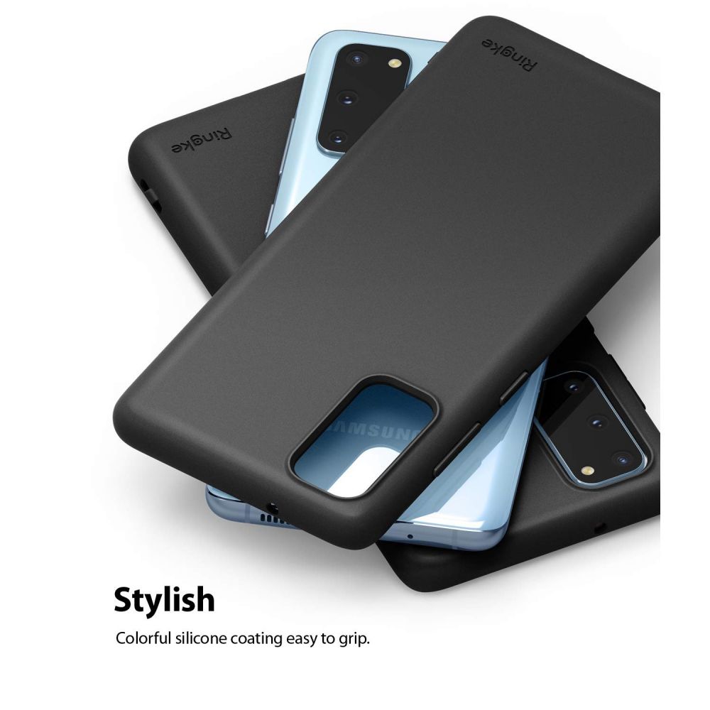 etui silikonowe Ringke Air S Czarne Samsung Galaxy S20 / 3