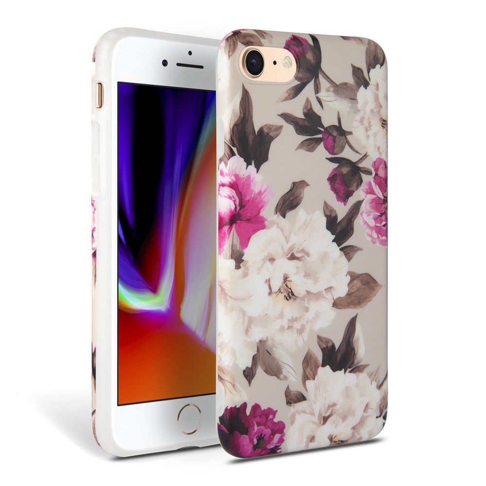 etui Silikonowe Tech-protect Floral Beżowe Apple iPhone 7 etui Silikonowe Tech-protect Floral Beżowe Apple iPhone 7