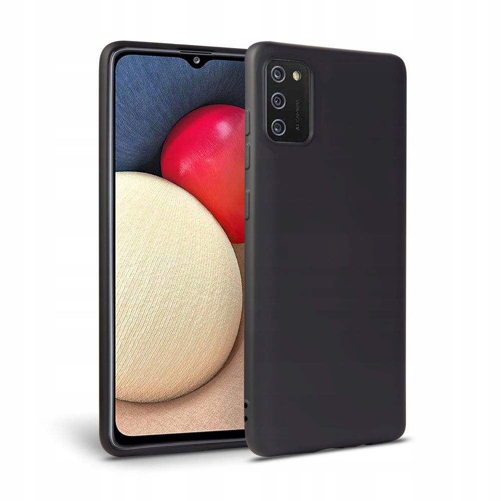 etui silikonowe Tech-protect Icon czarne Samsung A02S