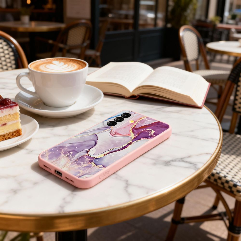 etui Silikonowe Tech-protect Icon marble Samsung Galaxy A37 5G / 3