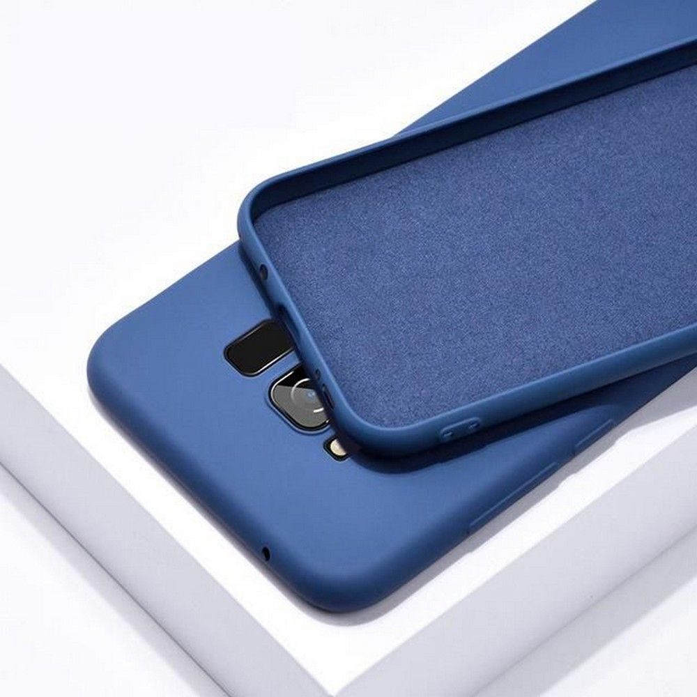 etui silikonowe Tech-protect Icon niebieskie Samsung Galaxy A12 / 3