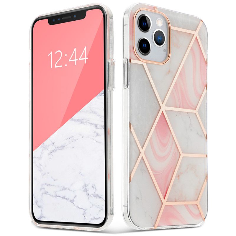etui Silikonowe Tech-protect Marble 2 R�owe Apple iPhone 12