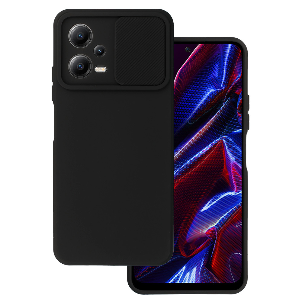 Etui silikonowy Camshield Soft czarny Xiaomi Redmi Note 12 5G