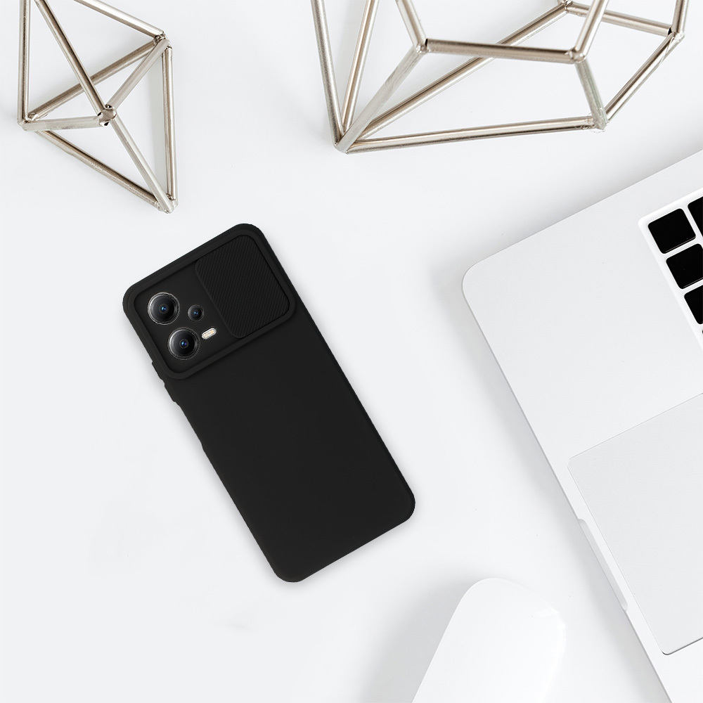 Etui silikonowy Camshield Soft czarny Xiaomi Redmi Note 12 5G / 7