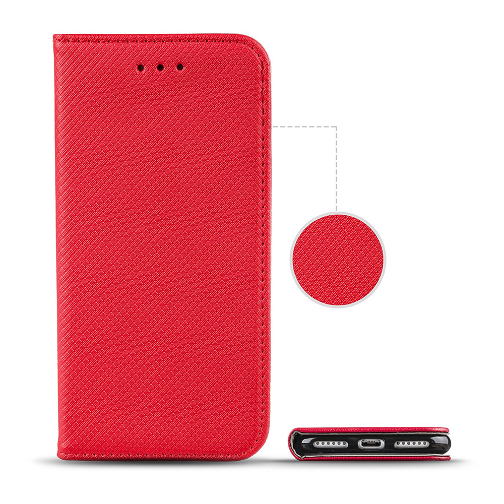 Etui Smart Magnet czerwony Xiaomi Redmi 17 5G / 2 Etui Smart Magnet czerwony Xiaomi Redmi 17 5G / 2