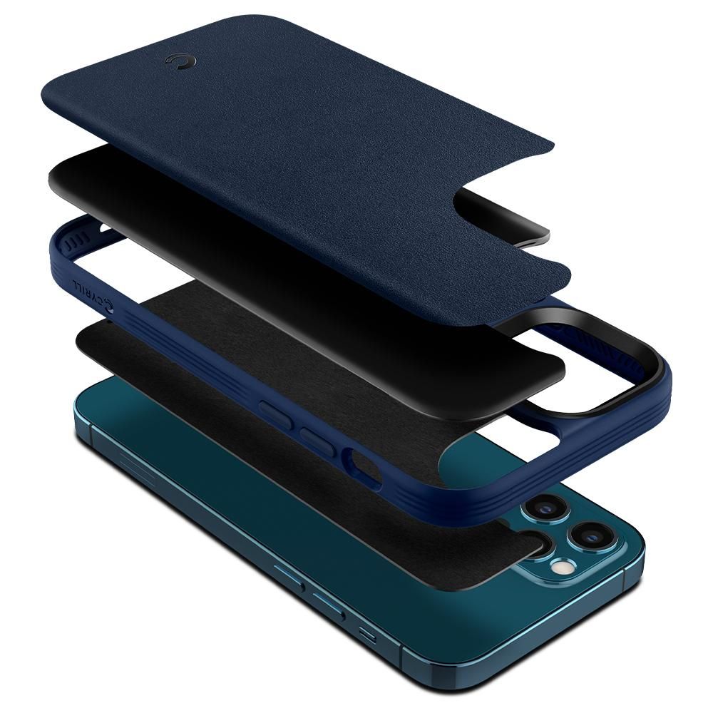 etui Spigen Ciel Leather Brick granatowe Apple iPhone 12 / 9 etui Spigen Ciel Leather Brick granatowe Apple iPhone 12 / 9
