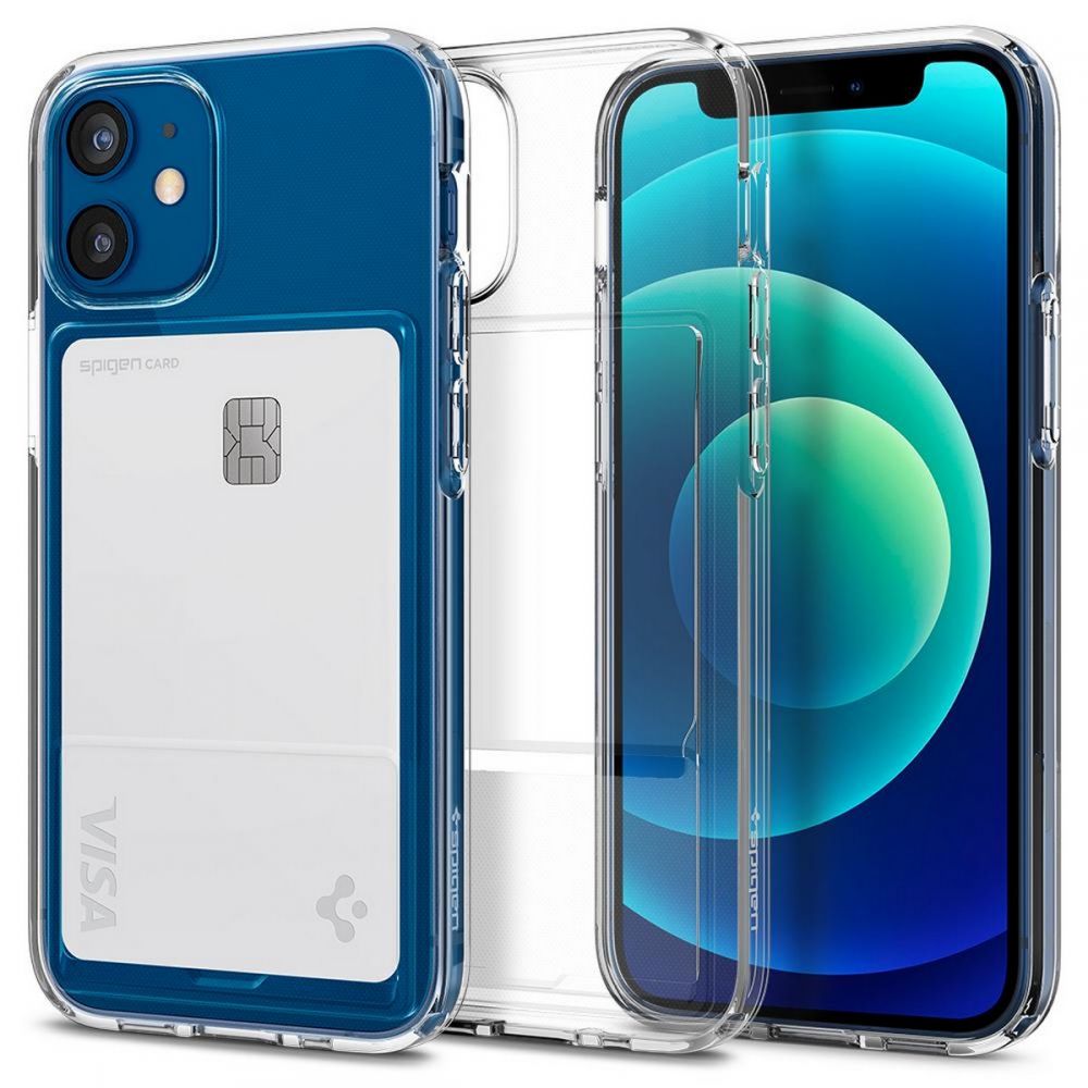 etui Spigen Crystal Slot Crystal przeźroczyste Apple iPhone 12 Mini etui Spigen Crystal Slot Crystal przeźroczyste Apple iPhone 12 Mini