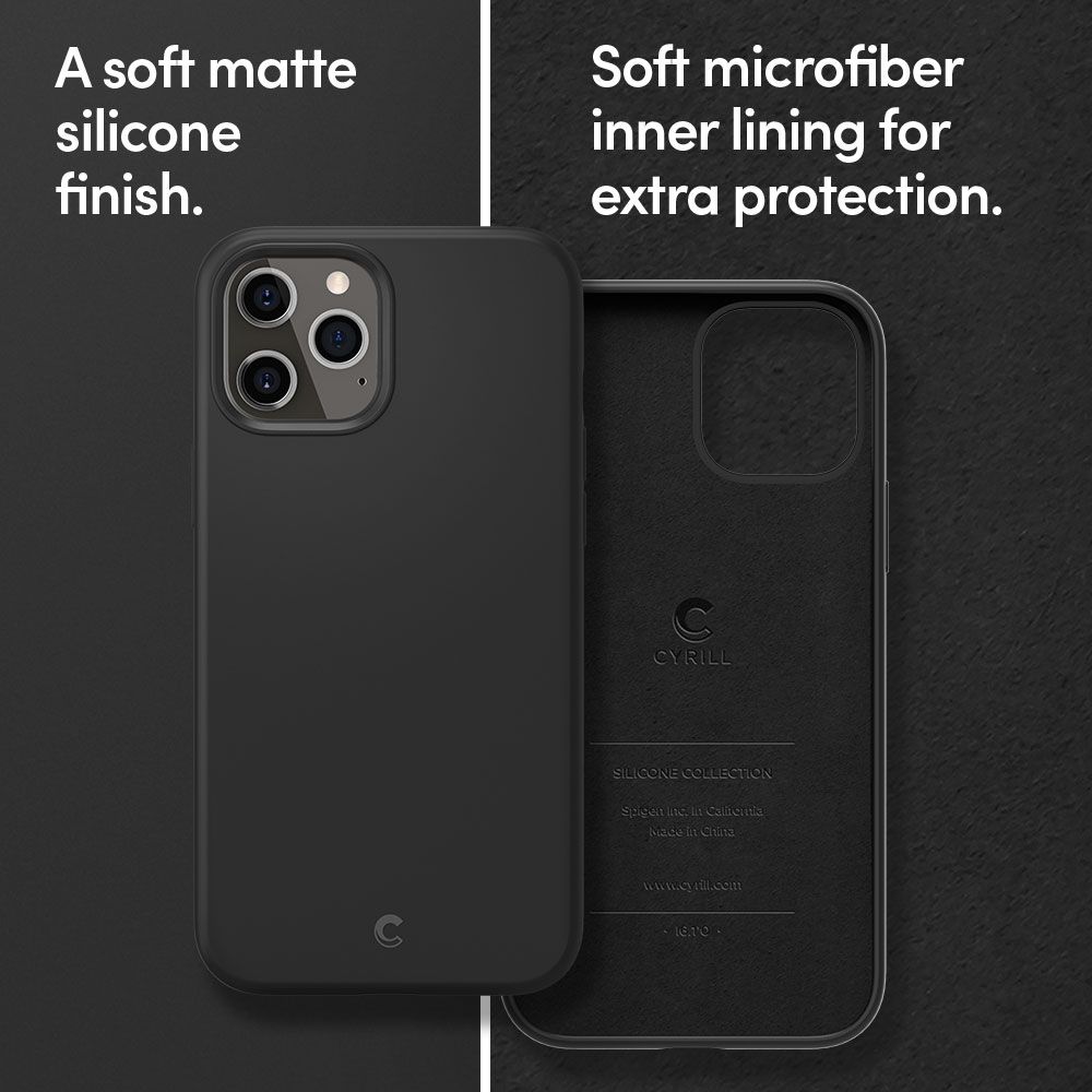 etui Spigen Cyrill Silicone Czarne Apple iPhone 12 Pro / 10