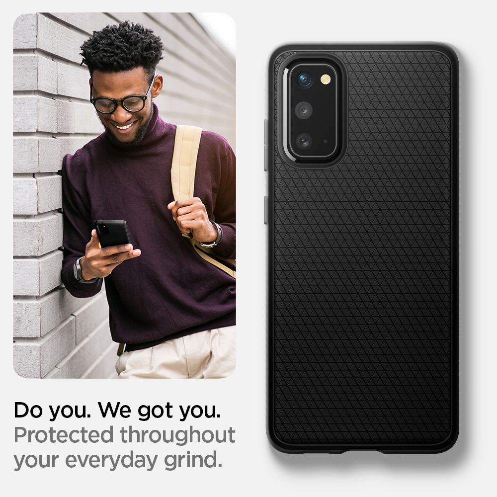 etui Spigen Liquid AIR Armor Czarne Samsung Galaxy S20 / 12