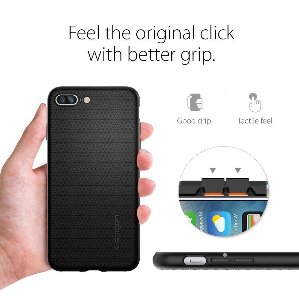 etui Spigen Liquid AIR Armor Czarne Apple iPhone 7 Plus / 10