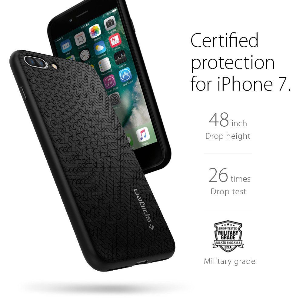 etui Spigen Liquid AIR Armor Czarne Apple iPhone 7 Plus / 9
