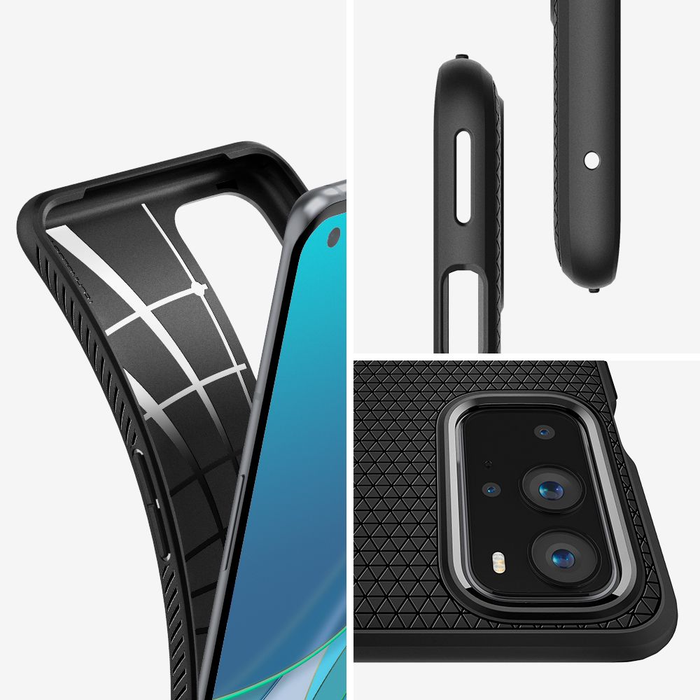 etui Spigen Liquid AIR Armor czarne OnePlus 9 Pro 5G / 2