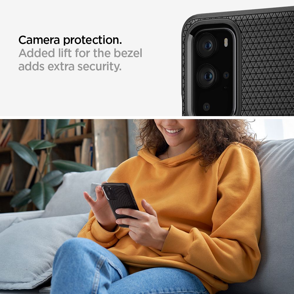 etui Spigen Liquid AIR Armor czarne OnePlus 9 Pro 5G / 5