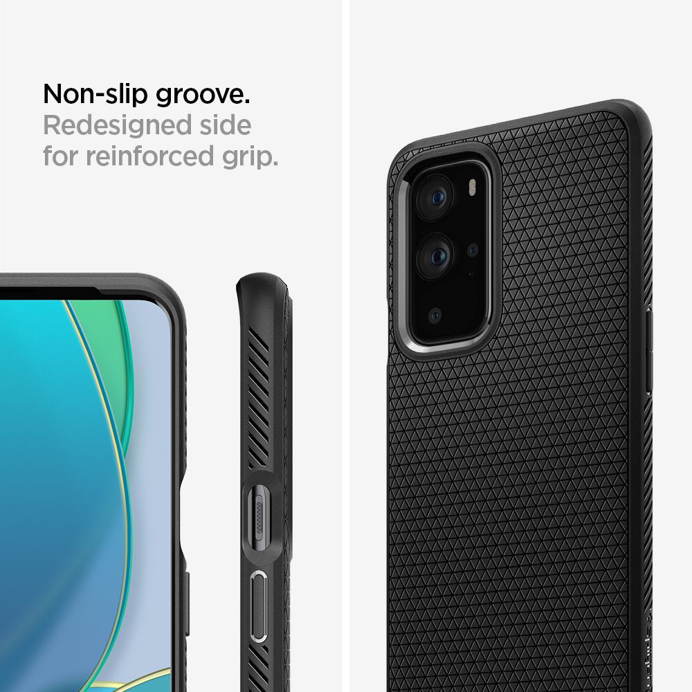 etui Spigen Liquid AIR Armor czarne OnePlus 9 Pro 5G / 6