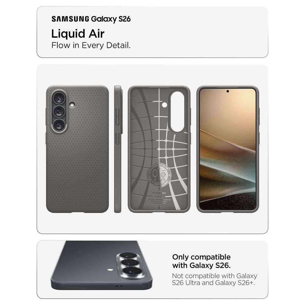 etui Spigen Liquid AIR Armor Marble grey Samsung Galaxy S26 / 6