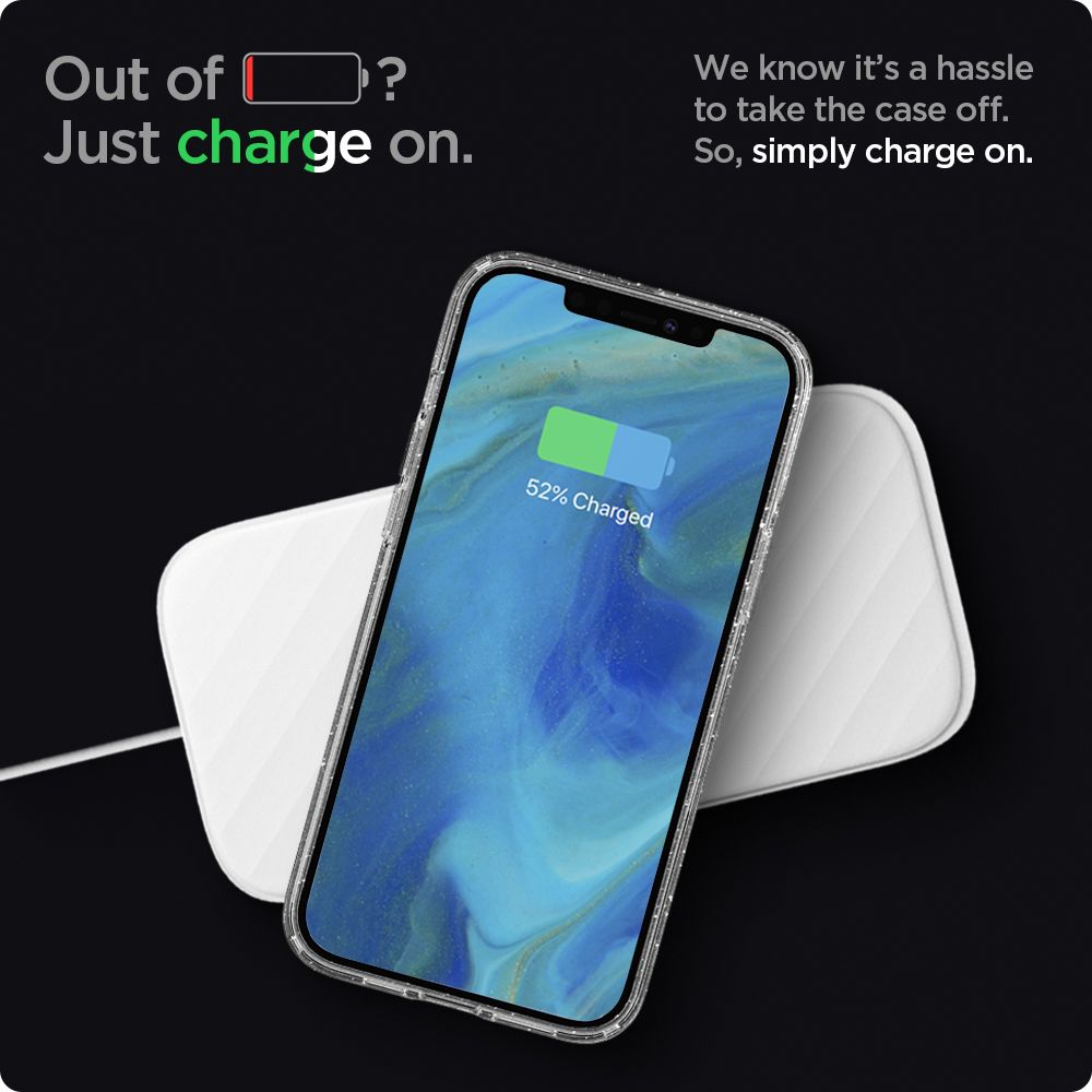 etui Spigen Liquid Glitter Prze�roczyste Apple iPhone 12 / 12