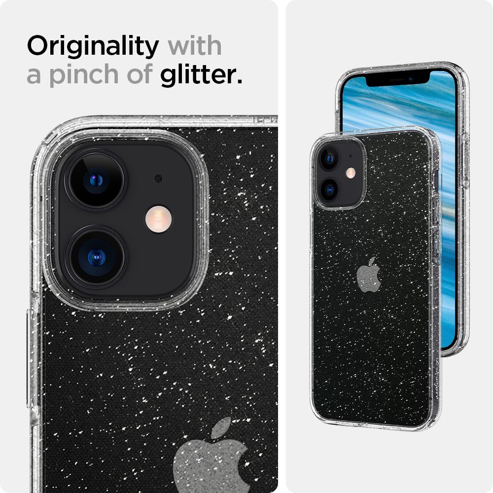 etui Spigen Liquid Glitter Przeźroczyste Apple iPhone 12 Mini / 10 etui Spigen Liquid Glitter Przeźroczyste Apple iPhone 12 Mini / 10