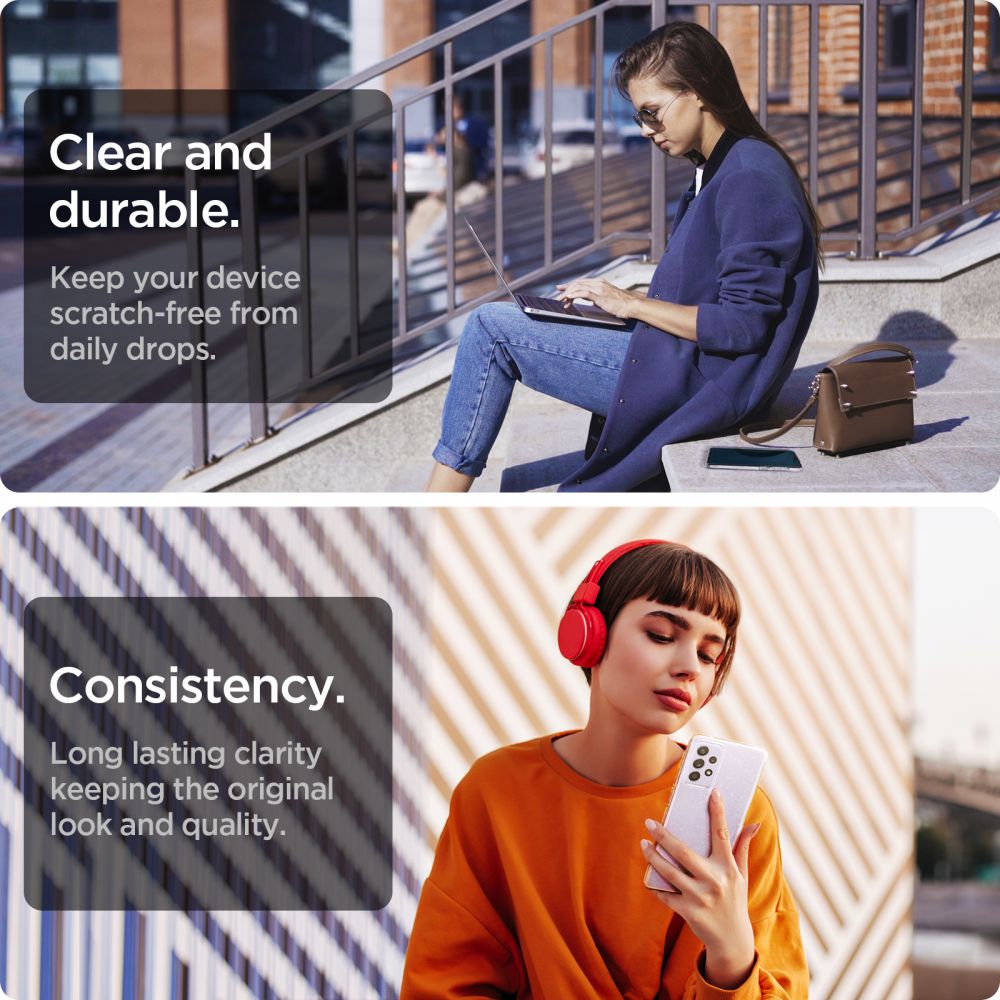 etui Spigen Liquid Glitter prze�roczyste Samsung A52 4G / 6