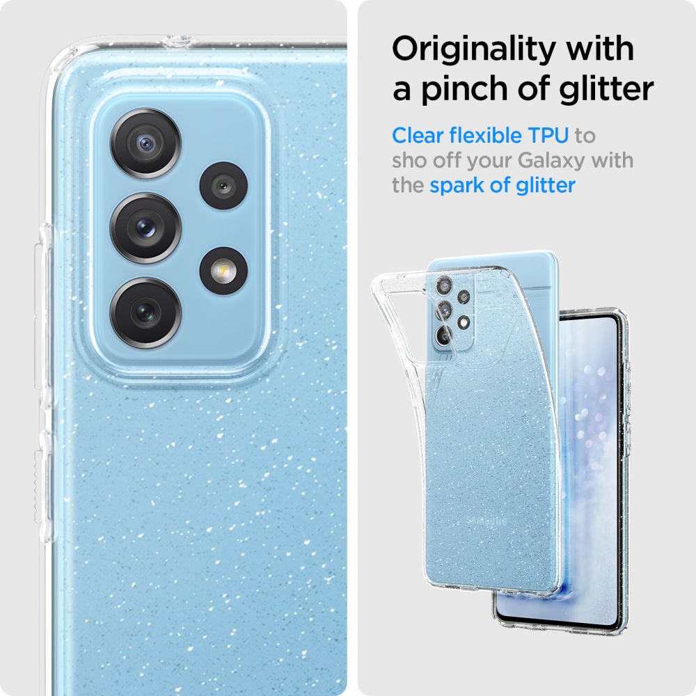 etui Spigen Liquid Glitter prze�roczyste Samsung A72 / 5