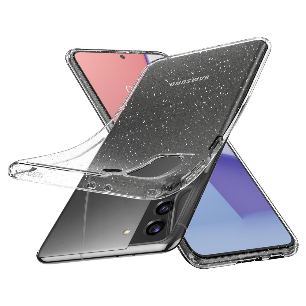 etui Spigen Liquid Glitter prze�roczyste Samsung s21 / 6