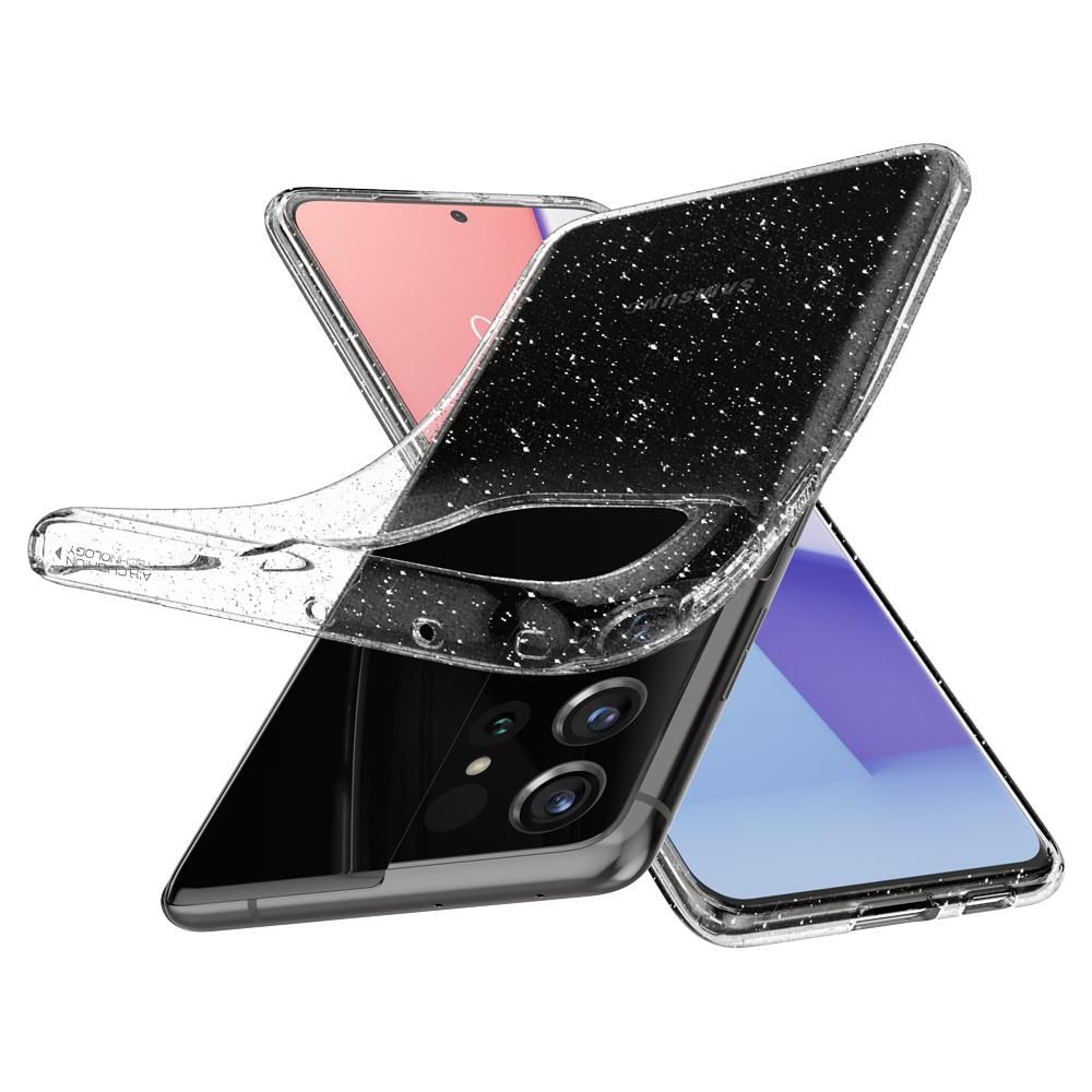 etui Spigen Liquid Glitter przeroczyste Samsung s21 Ultra / 6