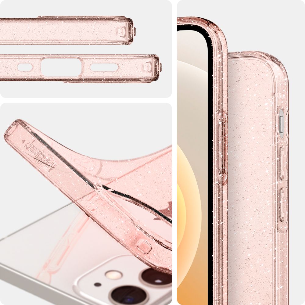 etui Spigen Liquid Glitter rose Apple iPhone 12 Mini / 8