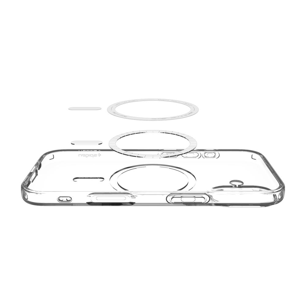 etui Spigen Liquid Mag Magsafe prze�roczyste bia�e Apple iPhone 17 / 5