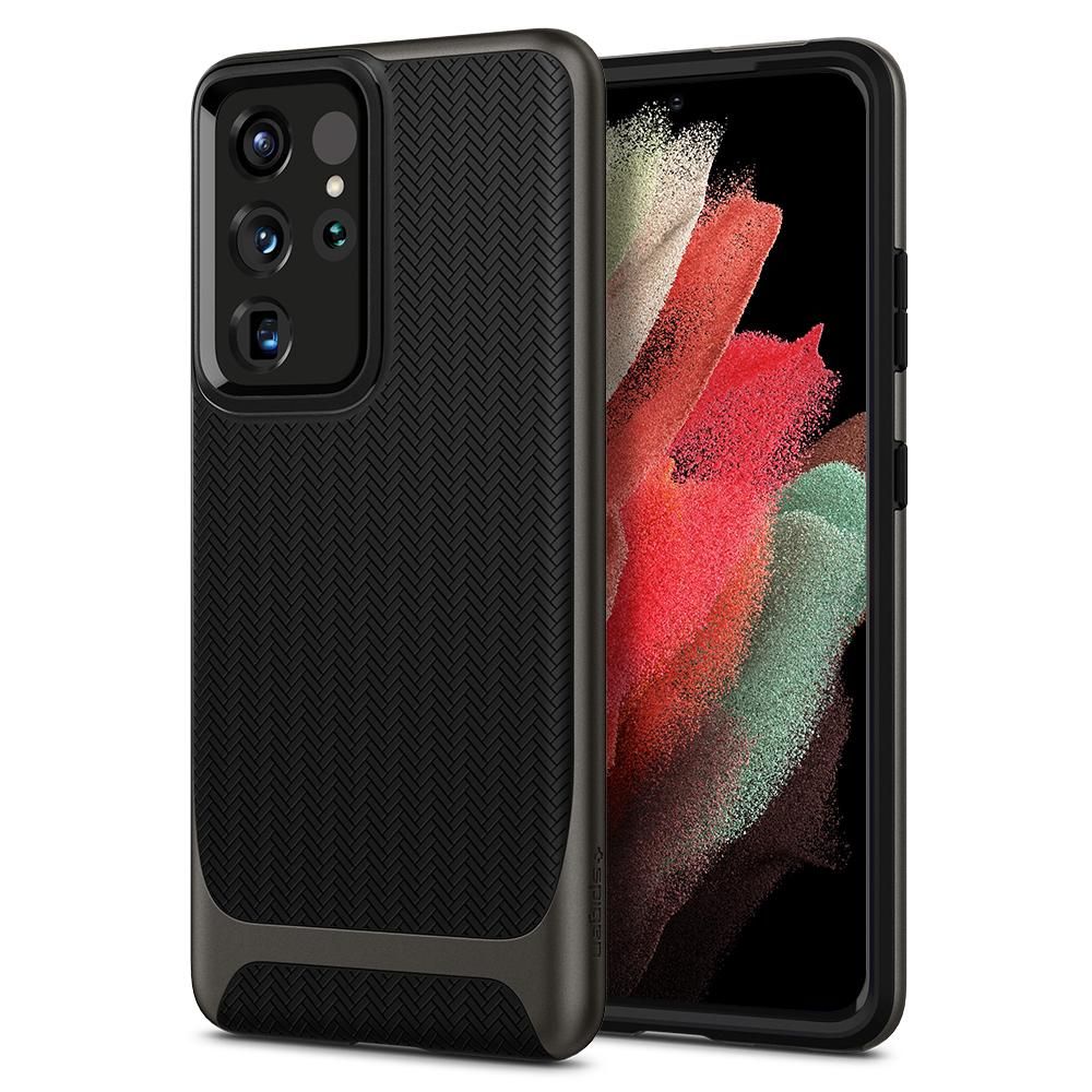 etui Spigen Neo Hybrid gunmetal Samsung s21 Ultra