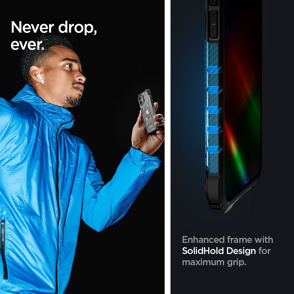 etui Spigen Nitro Force przeźroczyste Apple iPhone 12 Mini / 5 etui Spigen Nitro Force przeźroczyste Apple iPhone 12 Mini / 5