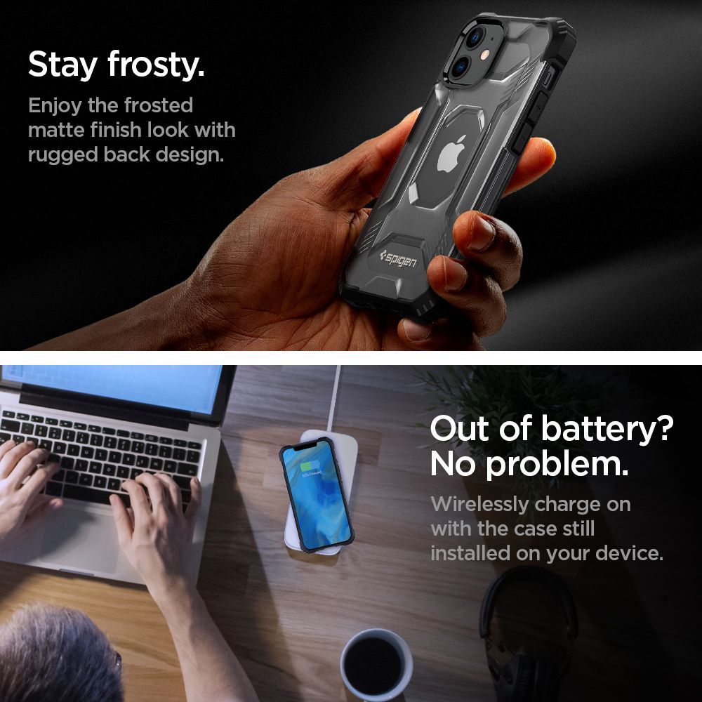 etui Spigen Nitro Force przeźroczyste Apple iPhone 12 Mini / 6 etui Spigen Nitro Force przeźroczyste Apple iPhone 12 Mini / 6