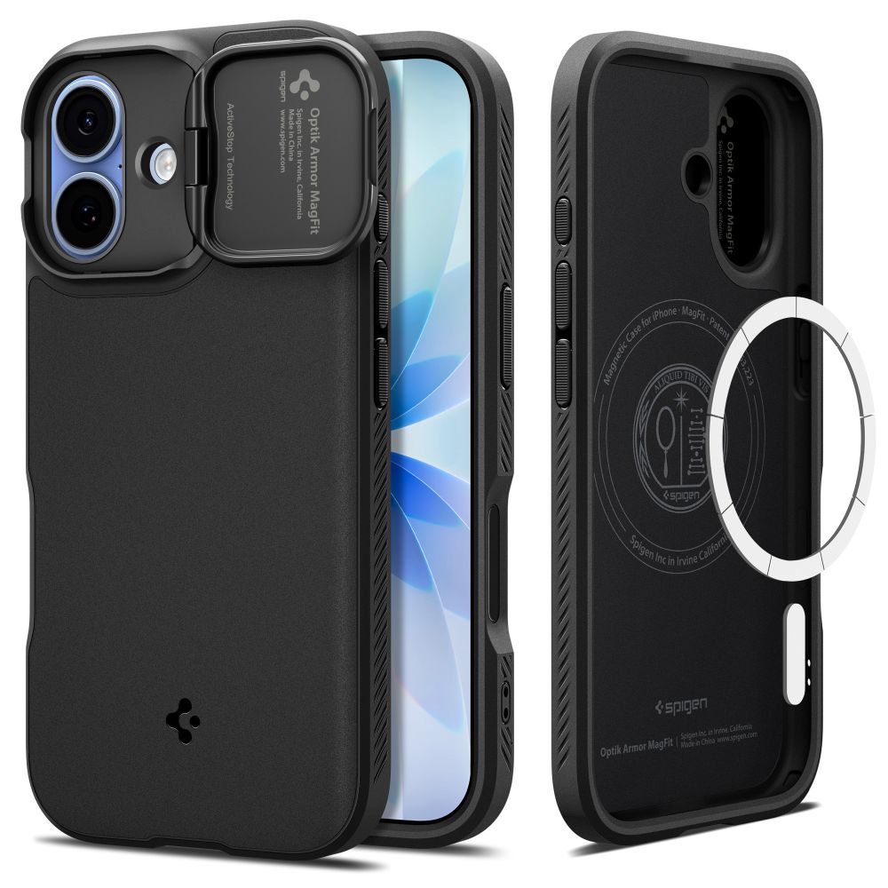 etui Spigen Optik Armor Mag Magsafe czarne Apple iPhone 17