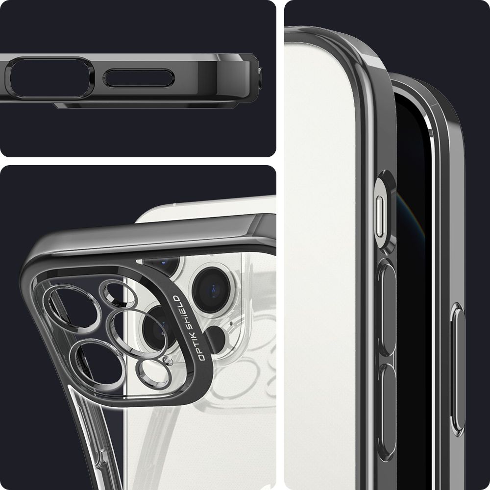 etui Spigen Optik Crystal Chrome grey Apple iPhone 12 Pro (6.1 cali) / 2