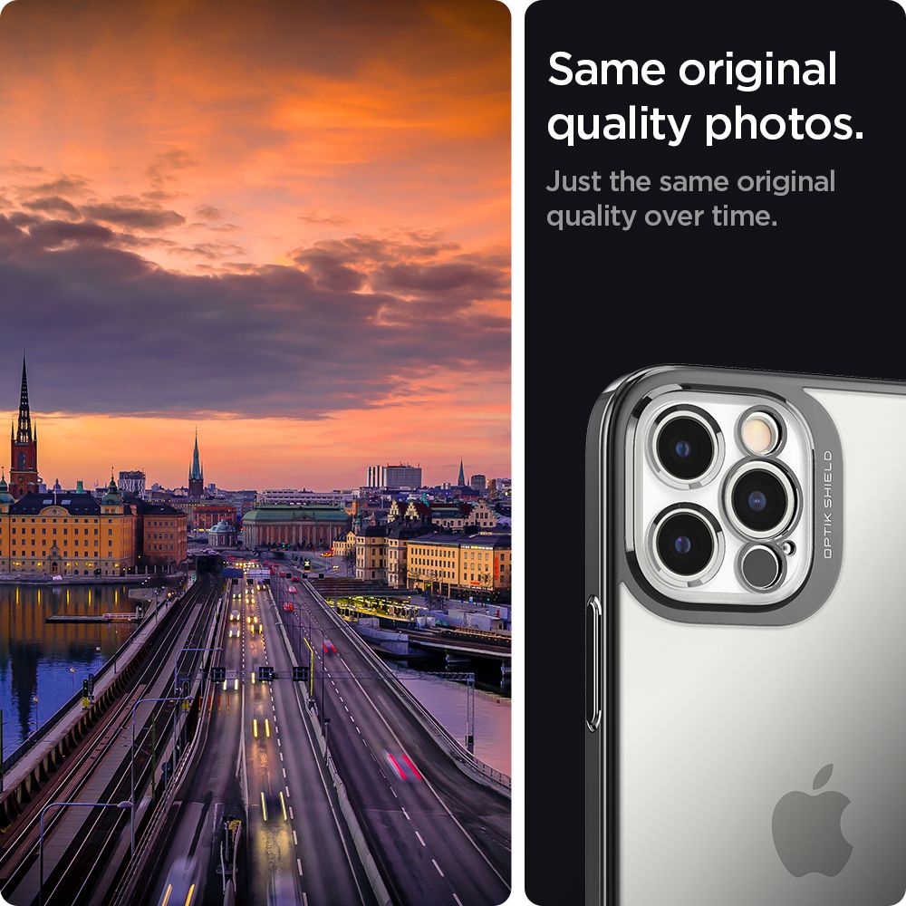 etui Spigen Optik Crystal Chrome grey Apple iPhone 12 Pro (6.1 cali) / 3
