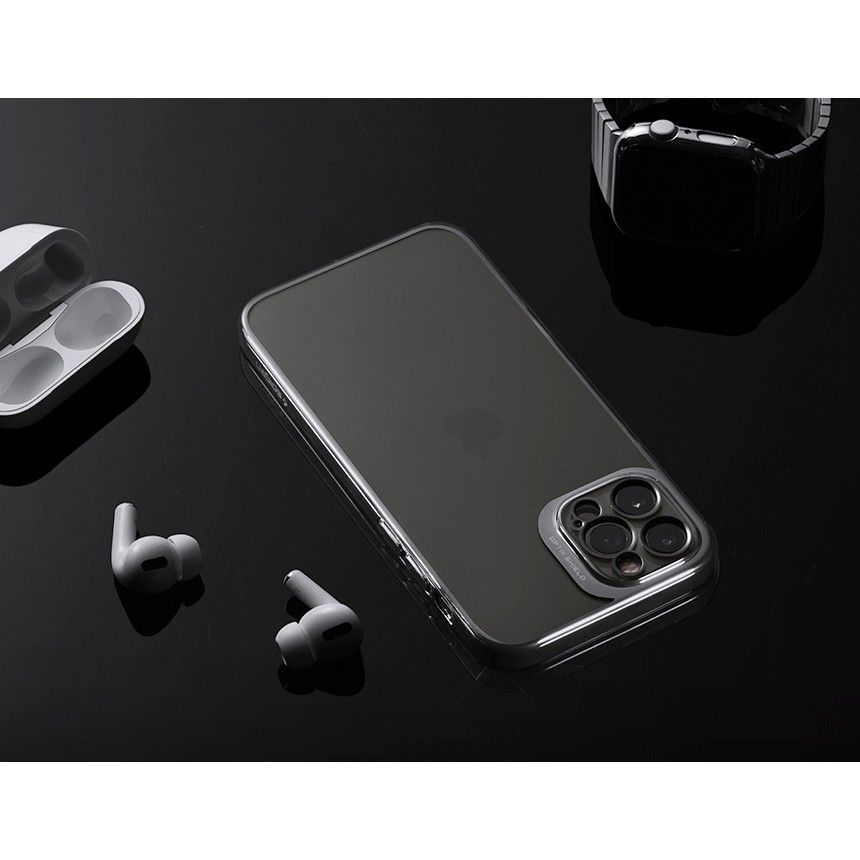etui Spigen Optik Crystal Chrome grey Apple iPhone 12 Pro (6.1 cali) / 7