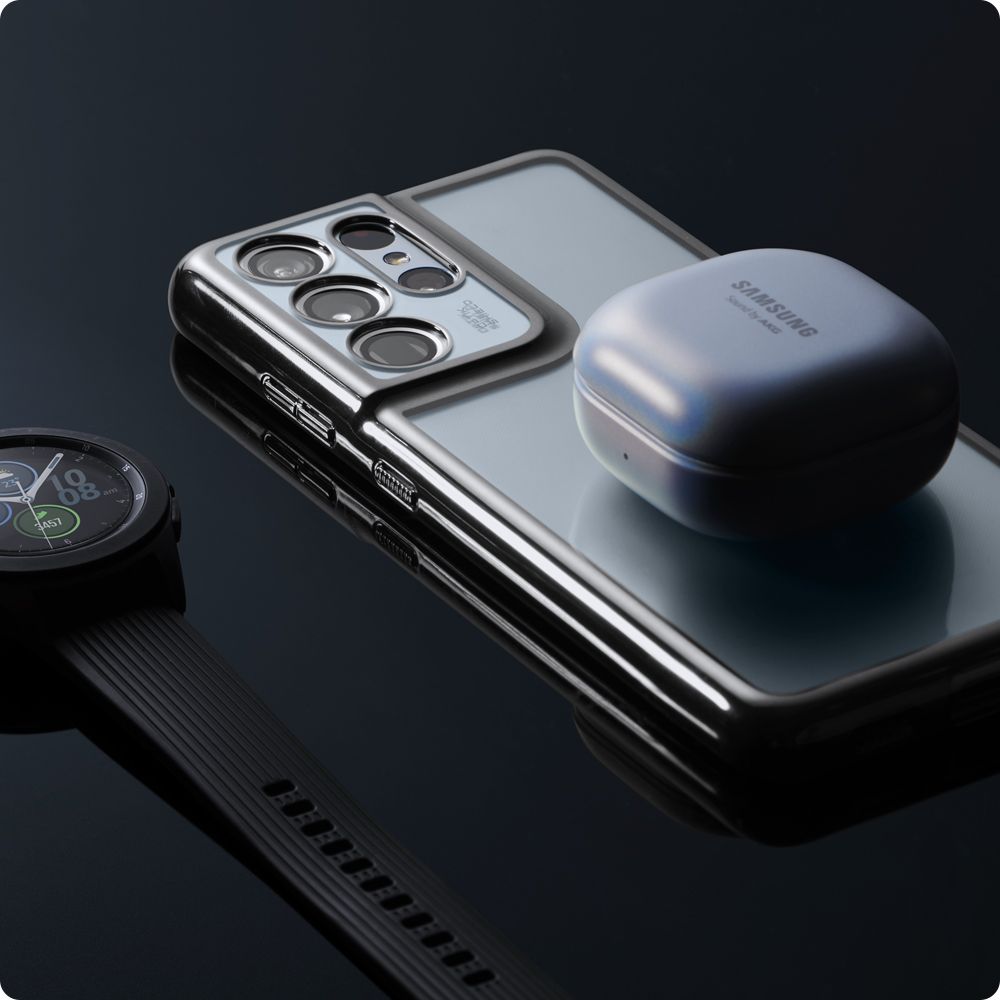 etui Spigen Optik Crystal Chrome grey Samsung s21 Ultra / 2 etui Spigen Optik Crystal Chrome grey Samsung s21 Ultra / 2