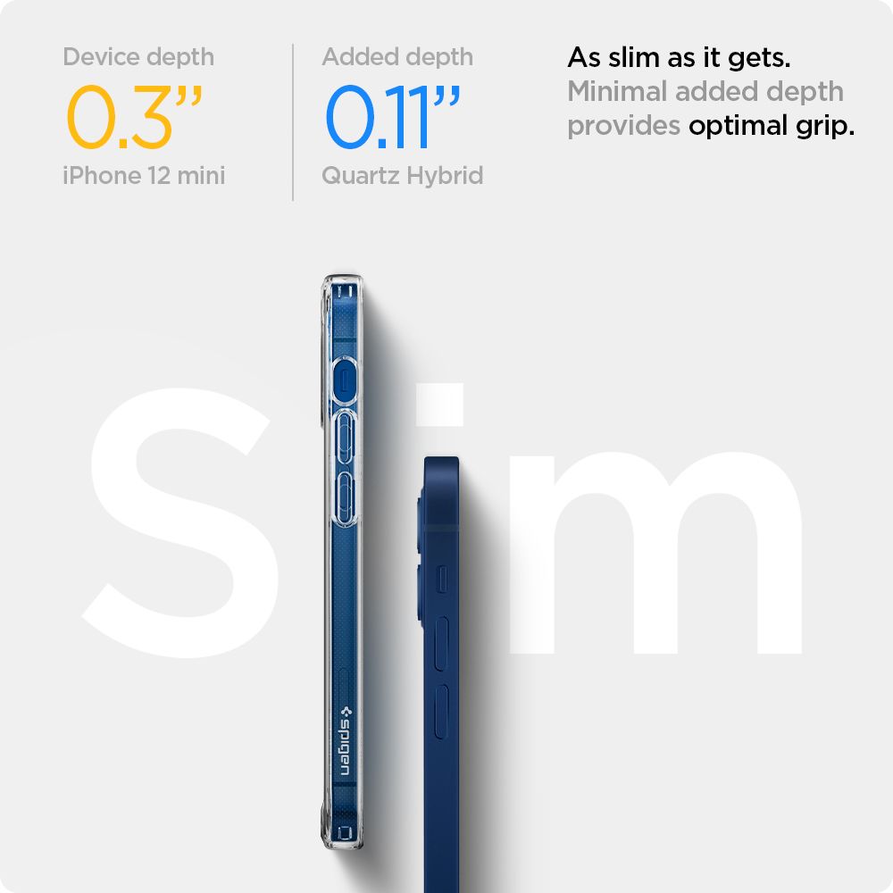 etui Spigen Quartz Hybrid Matte przeźroczyste Apple iPhone 12 Mini / 8 etui Spigen Quartz Hybrid Matte przeźroczyste Apple iPhone 12 Mini / 8
