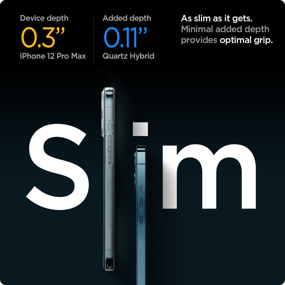 etui Spigen Quartz Hybrid Matte przeroczyste Apple iPhone 12 Pro Max / 7