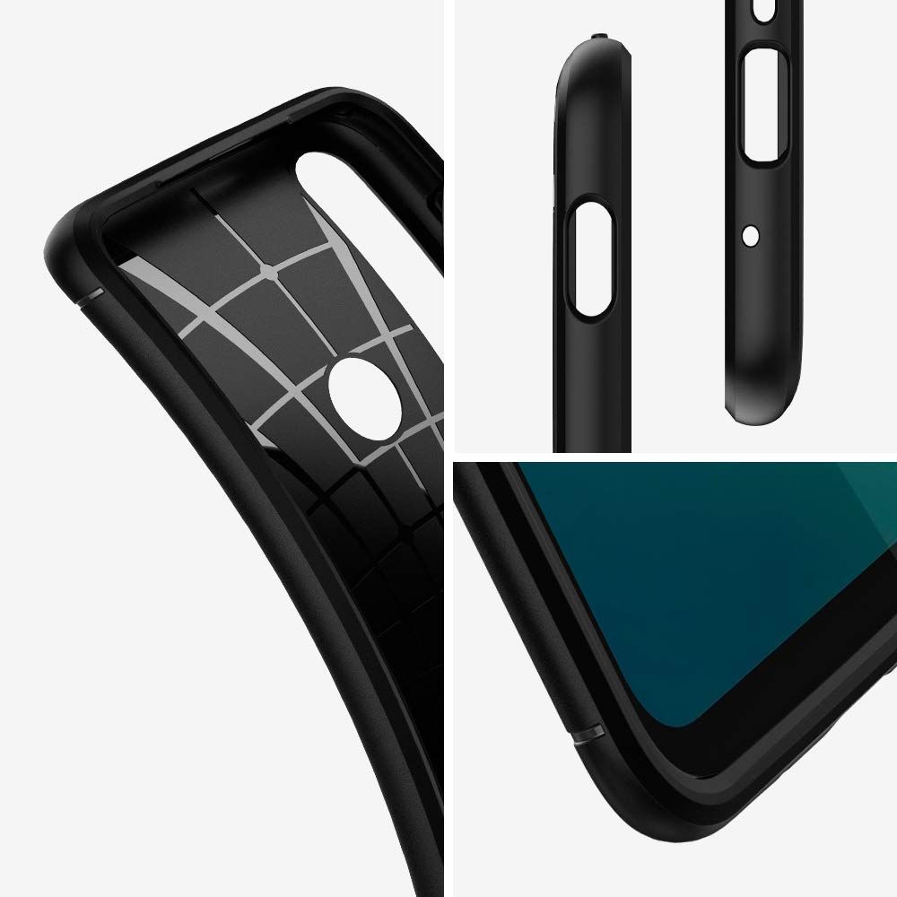 etui Spigen Rugged Armor Czarne Motorola Moto G8 Plus / 2