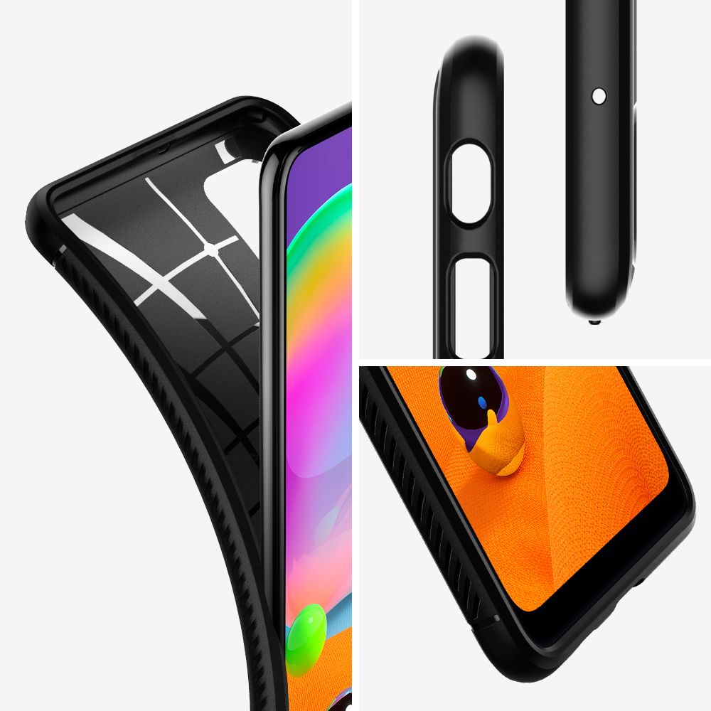 etui Spigen Rugged Armor Czarne Samsung A31 / 2