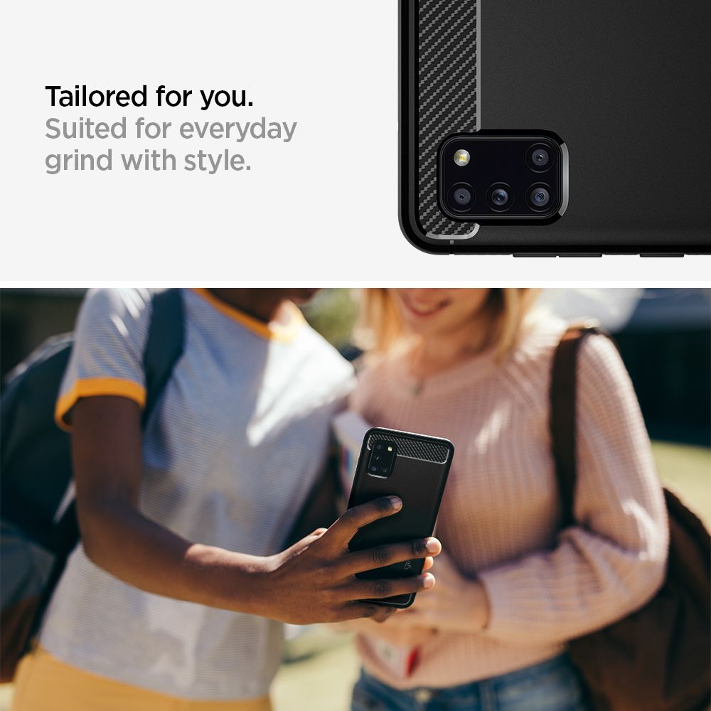 etui Spigen Rugged Armor Czarne Samsung A31 / 3