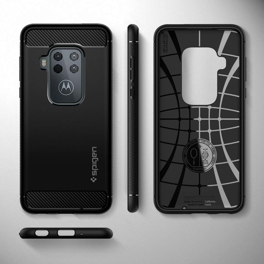 etui Spigen Rugged Armor Czarne Motorola One Zoom / 6
