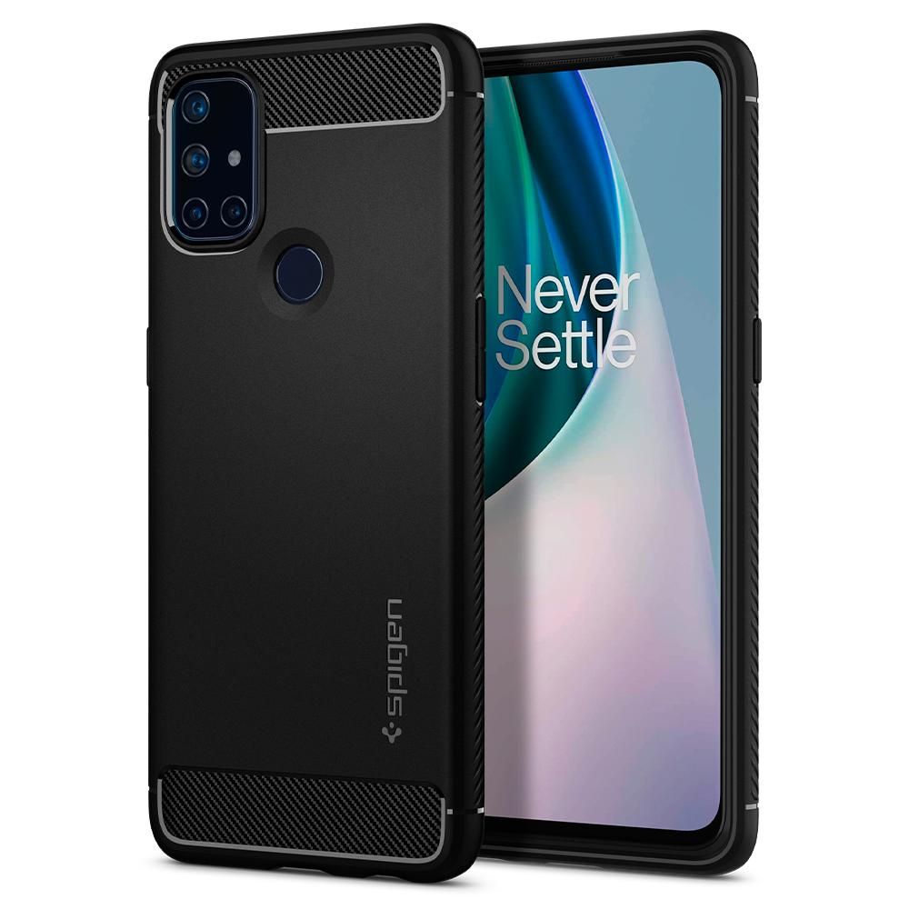 etui Spigen Rugged Armor czarne OnePlus Nord N10 5G etui Spigen Rugged Armor czarne OnePlus Nord N10 5G