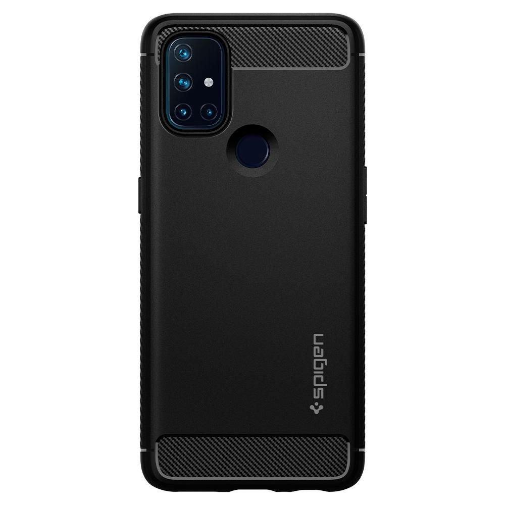 etui Spigen Rugged Armor czarne OnePlus Nord N10 5G / 2 etui Spigen Rugged Armor czarne OnePlus Nord N10 5G / 2