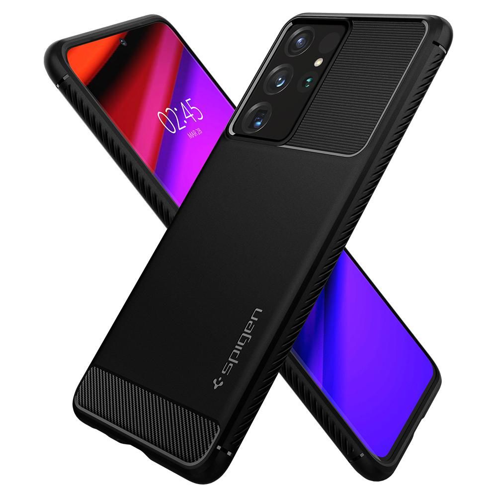 etui Spigen Rugged Armor czarne Samsung s21 Ultra / 7