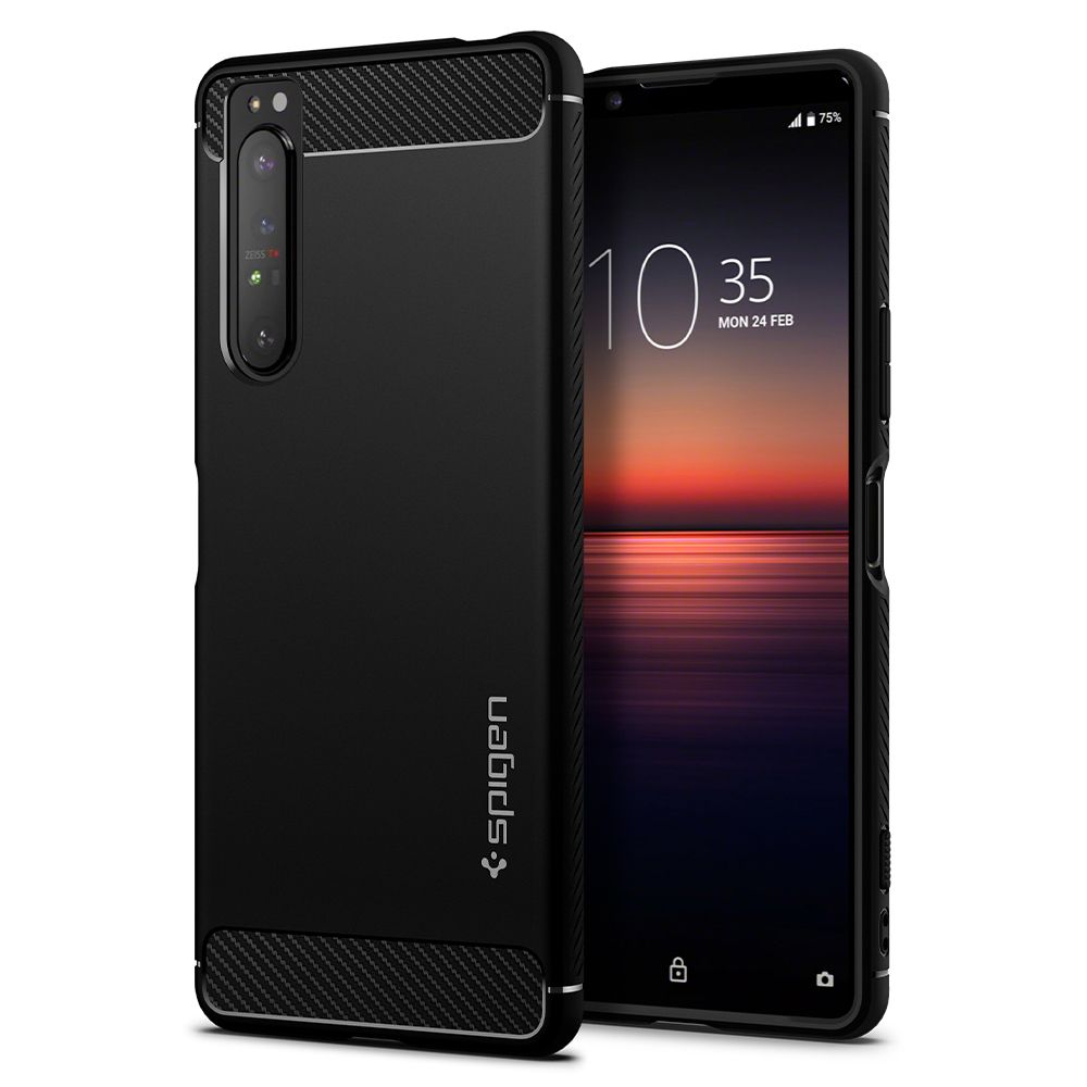 etui Spigen Rugged Armor Czarne Sony Xperia 1 II